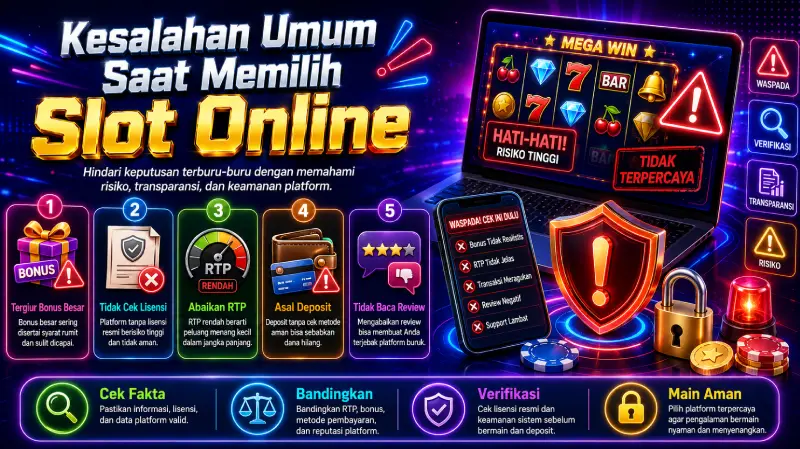 Kesalahan Umum Saat Memilih Slot Online